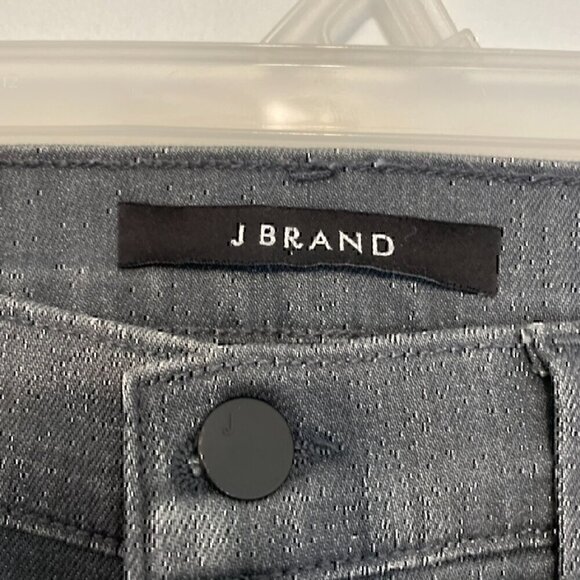 J BRAND Gray Ripped Rips Distressed Whiskered Faded Stretch Skinny Jeans 25 W25 - Picture 5 of 11
